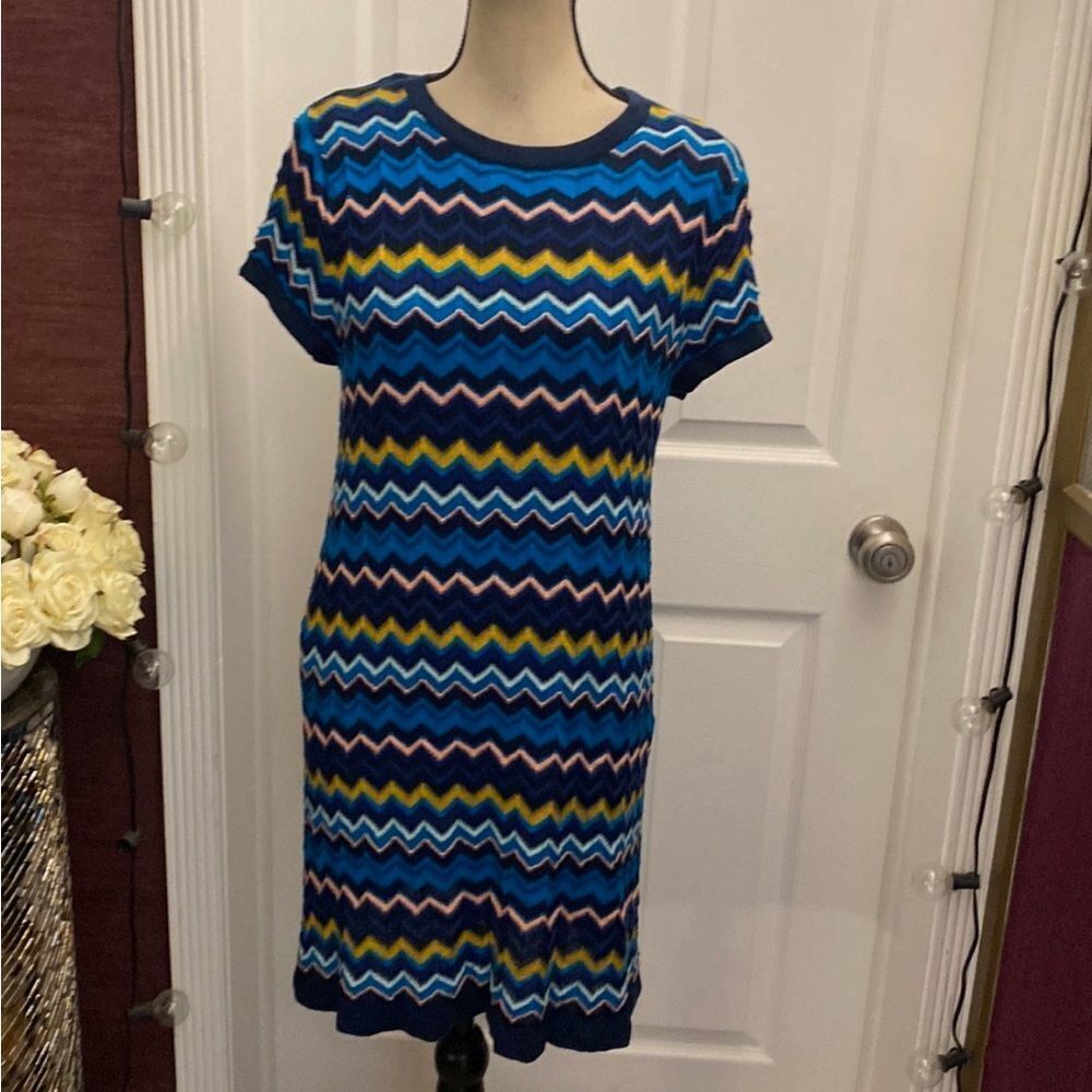 Missoni for Target Chevron Patterned Blue Dress, L